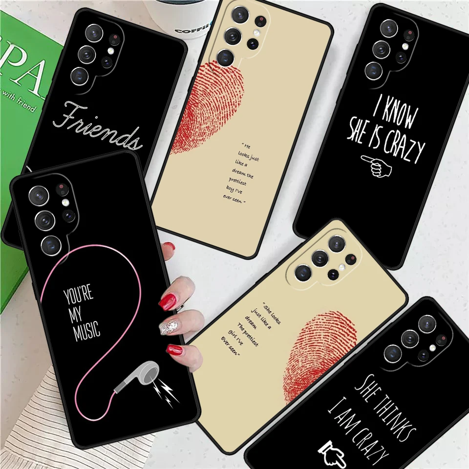 Girls Bff Best Friends Forever Always For Samsung Galaxy S24 Ultra S21 S22 S8 S9 S10E Note 10 20 Plus FE S23 Phone case Cover