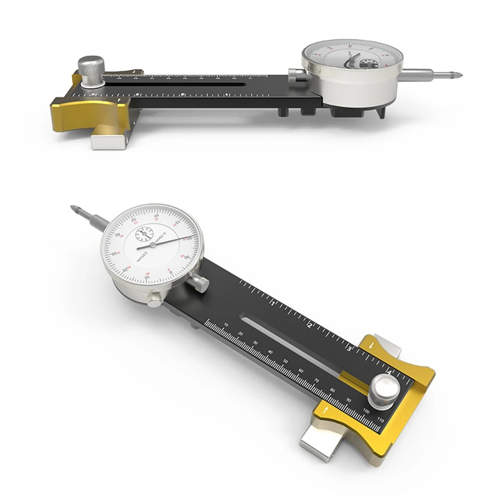 F-T Table Saw Dial Gauge Corrector Aluminum Alloy Woodworking Tool About 230Mm Long For Saw Table Saw Blade Parallelism Correcti