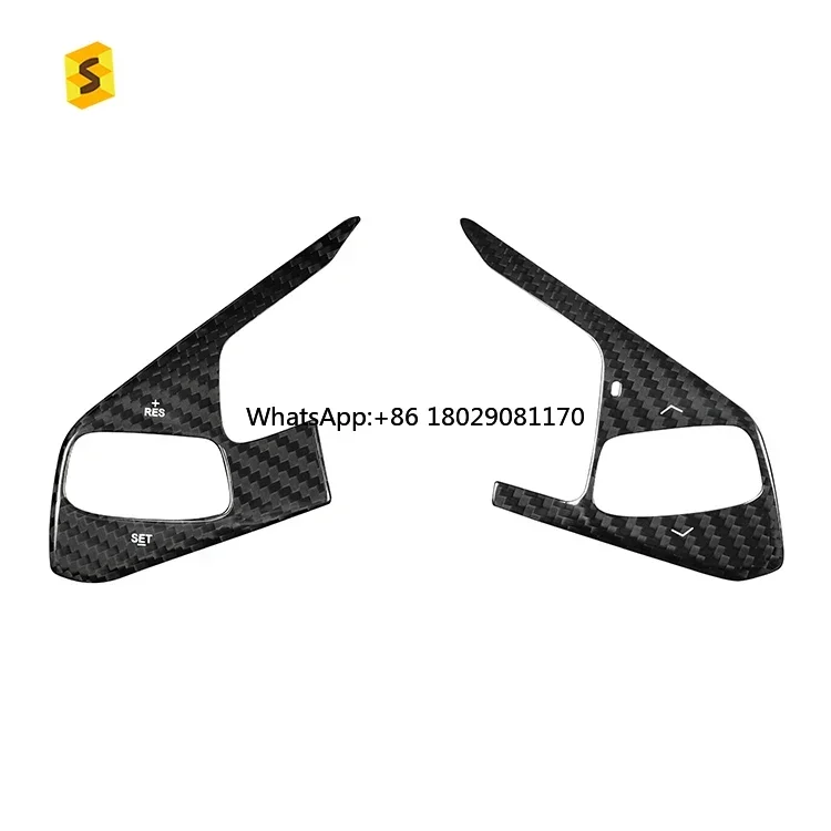 Carbon Fiber Car Interior Accsori For Corvette C8 Car Accsori Carbon Fiber Steering Wheel Key Trim