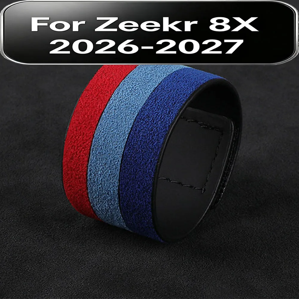 For Zeekr 7X 8X 9X 2026-2027 Steering Wheel Center Mark Velcro Alignment Line Three Color Sticker Alcantara Suede Accessories