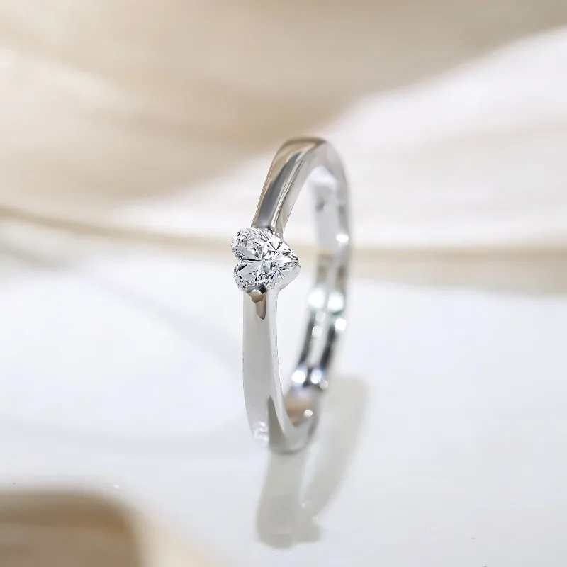 منتج جديد عبر الحدود خاتم الحب للنساء في اليابان وكوريا خاتم هندسي بسيط محاكاة خاتم الزواج المويسانتي الشركة المصنعة