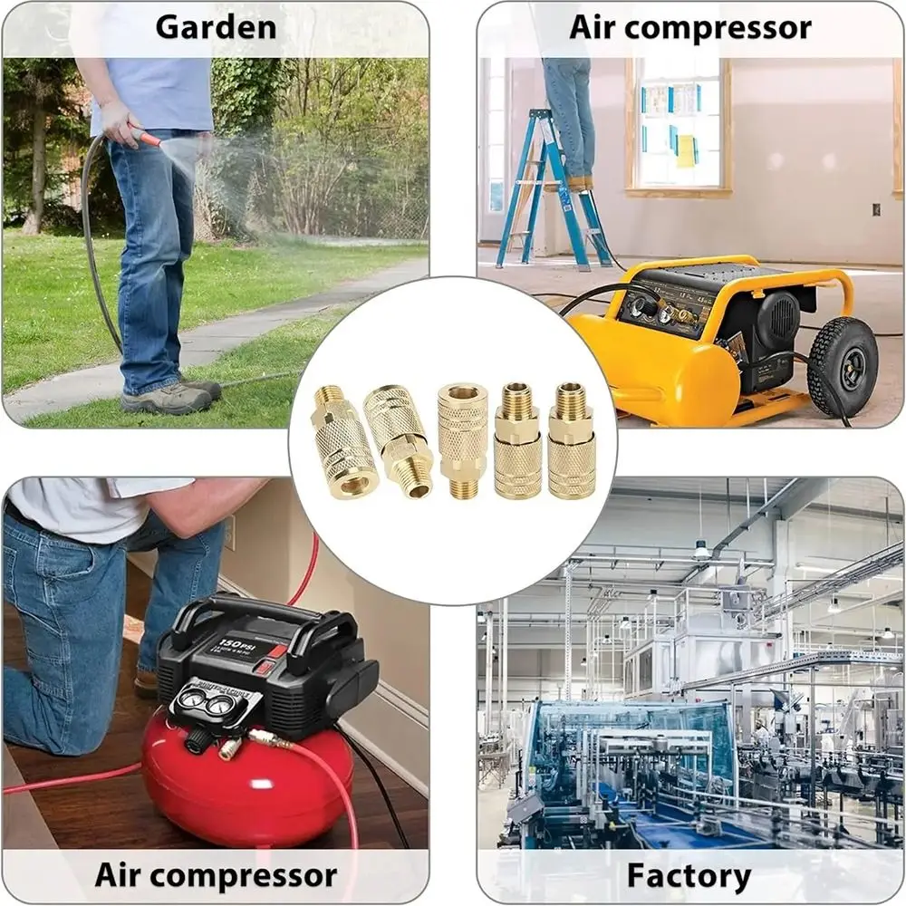 

1 шт., инструмент для быстрого соединения компрессора, быстроразъемный соединительный адаптер, 1/4 дюйма, NPT, фитинг для закалки стального шланга воздушной линии