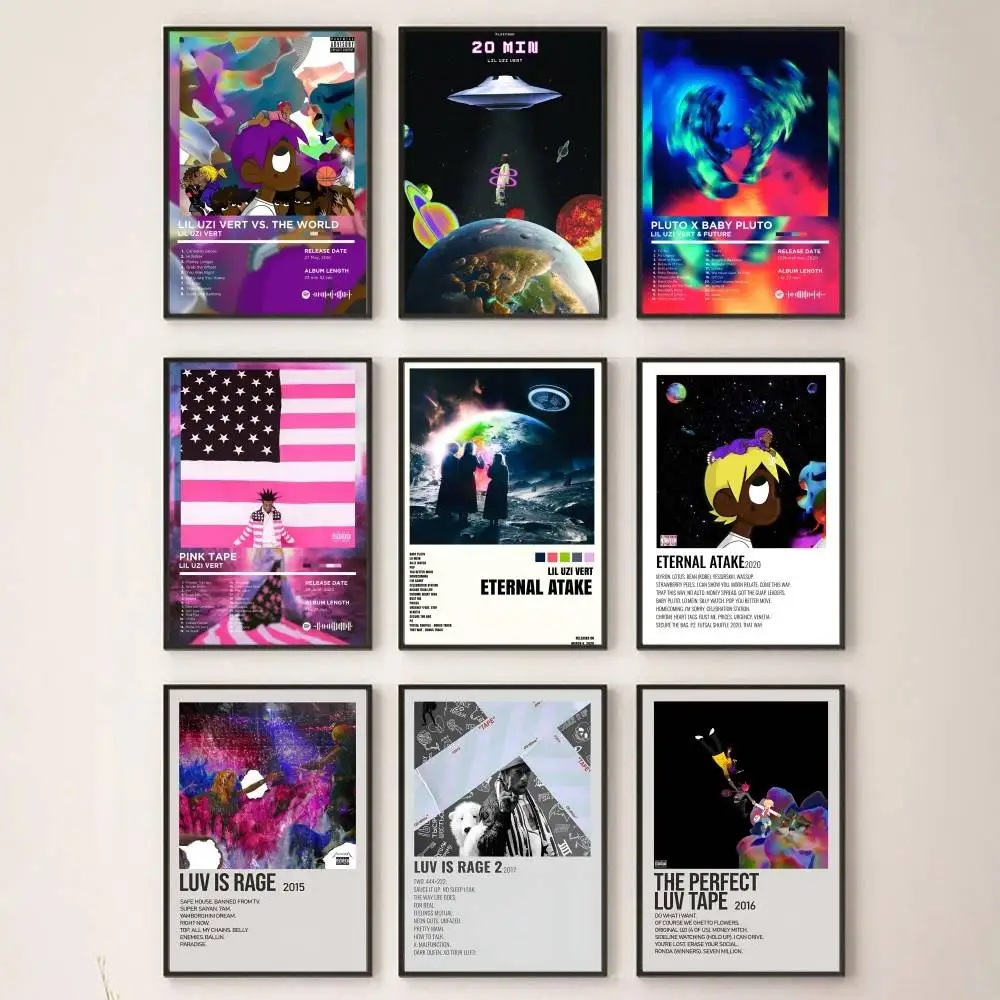 مغني الراب ليل عوزي فيرت ألبوم الموسيقى ملصق غرفة نوم ملصقات جدار غرفة المعيشة مدخل جدارية ديكور المنزل