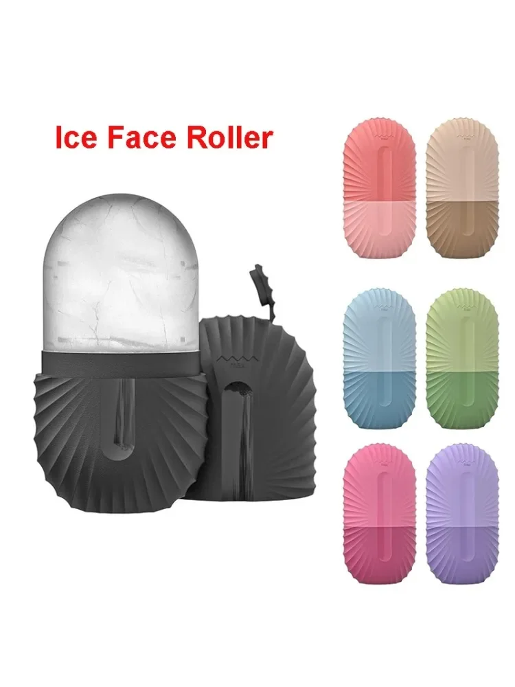 Ice Face Roller Ice Cube Beauty Massage Silikonowa forma do lodu na obrzęki pod oczami Ice Facial Roller Shrink Pores — zdjęcie 2