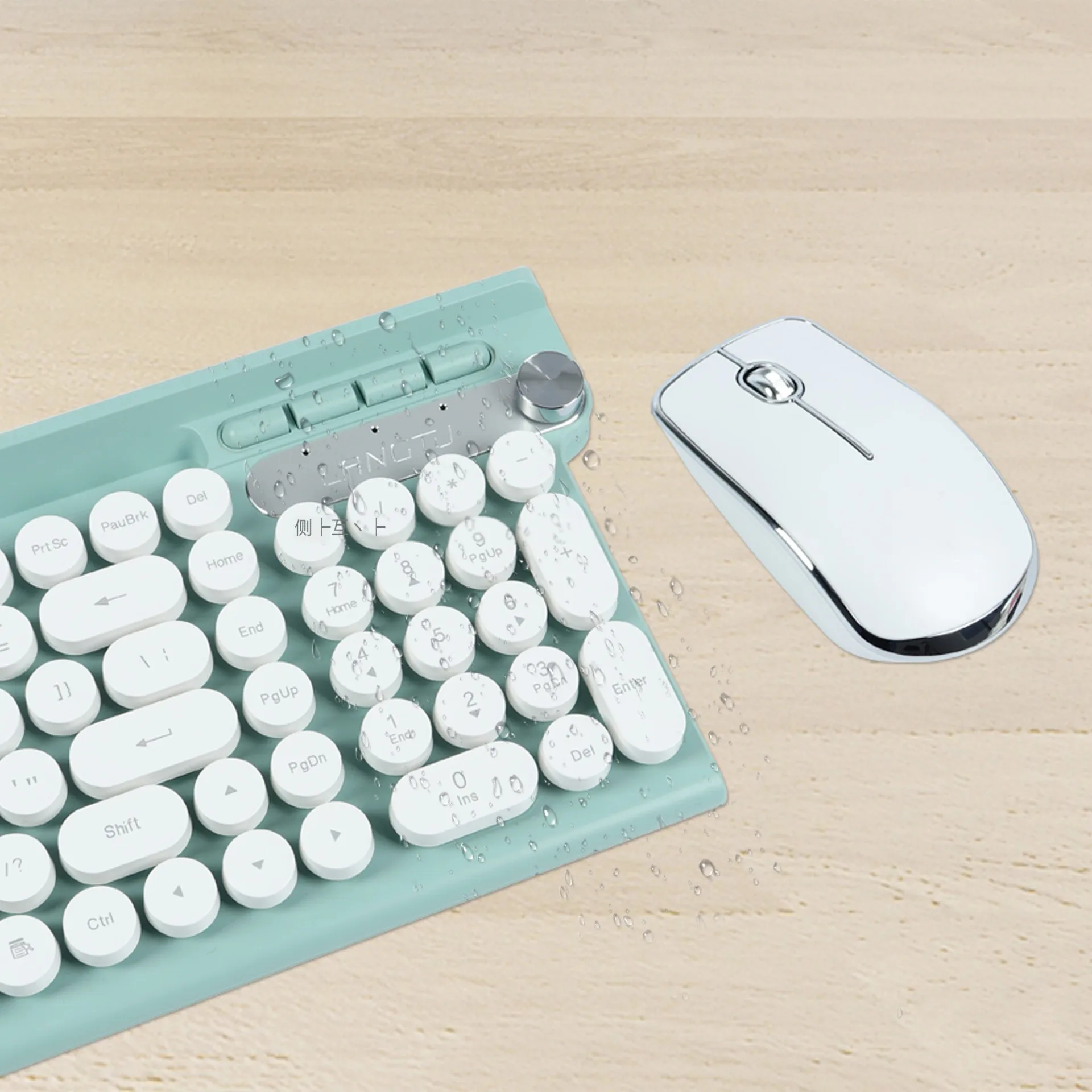 2.4G újratölthető Mállik  Élelmes  Szikratávirát Zajtalan Kulcskarika Kis dzsesszegyüttes majd Egér állítsa számára PC Esőkabát Notebook Pecsétnyomó keycaps 104 kulcs