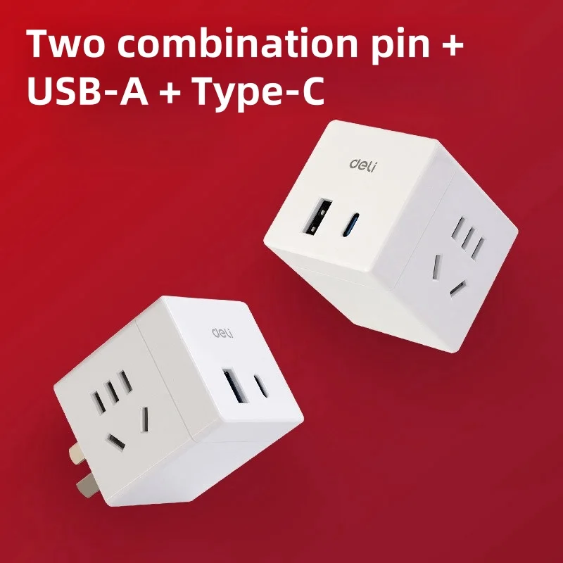 Wireless Cube Socket Usb Socket Multifunctional Household Power Strip Usb Type-C Portable Multiple Safe Protection Outlet