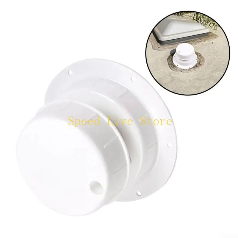 547C 2Pack RVs Roof Vent Pipe Covers For 1 To 2-3/8Inch Ducts White ABS Mushroom Plumbing Vent Cover