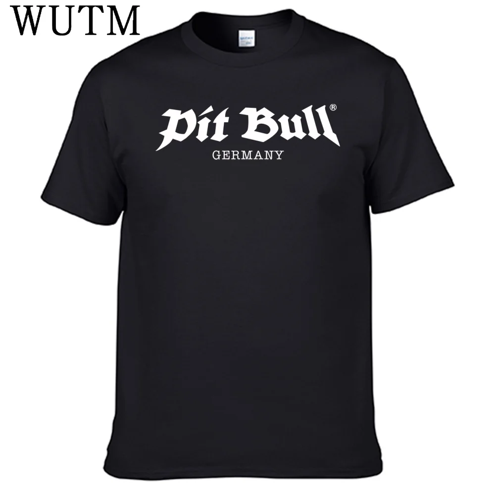Novo pitbull alemanha t camisa 100% algodão camisa masculina