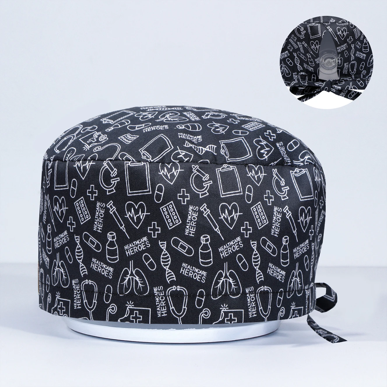 نمط القلب الشعر القصير النساء قبعة العمل قبعات التمريض للرجال قبعة قابلة للتعديل F1203 #4