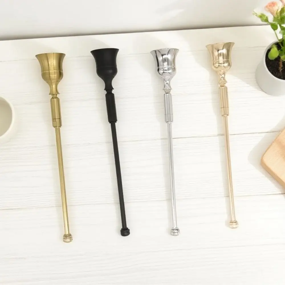 Multi-colored Metal Candle Snuffer Long Handle Bell Shape Candle Extinguisher Safe Extinguishing Swingable Candle Blower Out