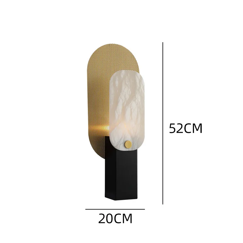 Moderne, creatieve marmeren bureaulamp voor de woonkamer, in Scandinavische stijl, geschikt voor de slaapkamer, het nachtkastje of de studeerkamer, een decoratieve tafellamp van een bekende ontwerper.