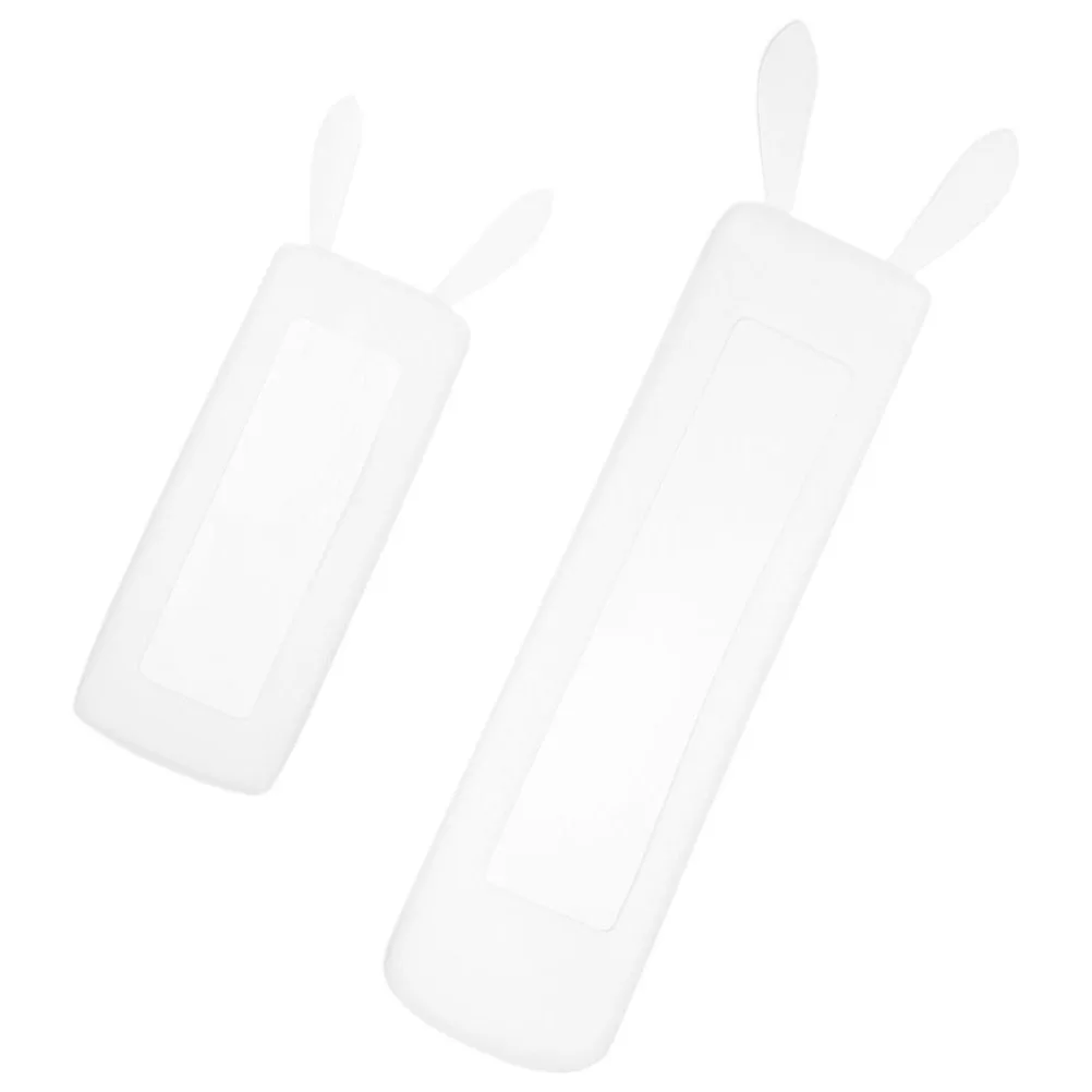 

2pcs Remote Protective Cover Transparent Silicone Dustproof Silicone Remote Sleeve Anti Slip Protector Rabbit Design