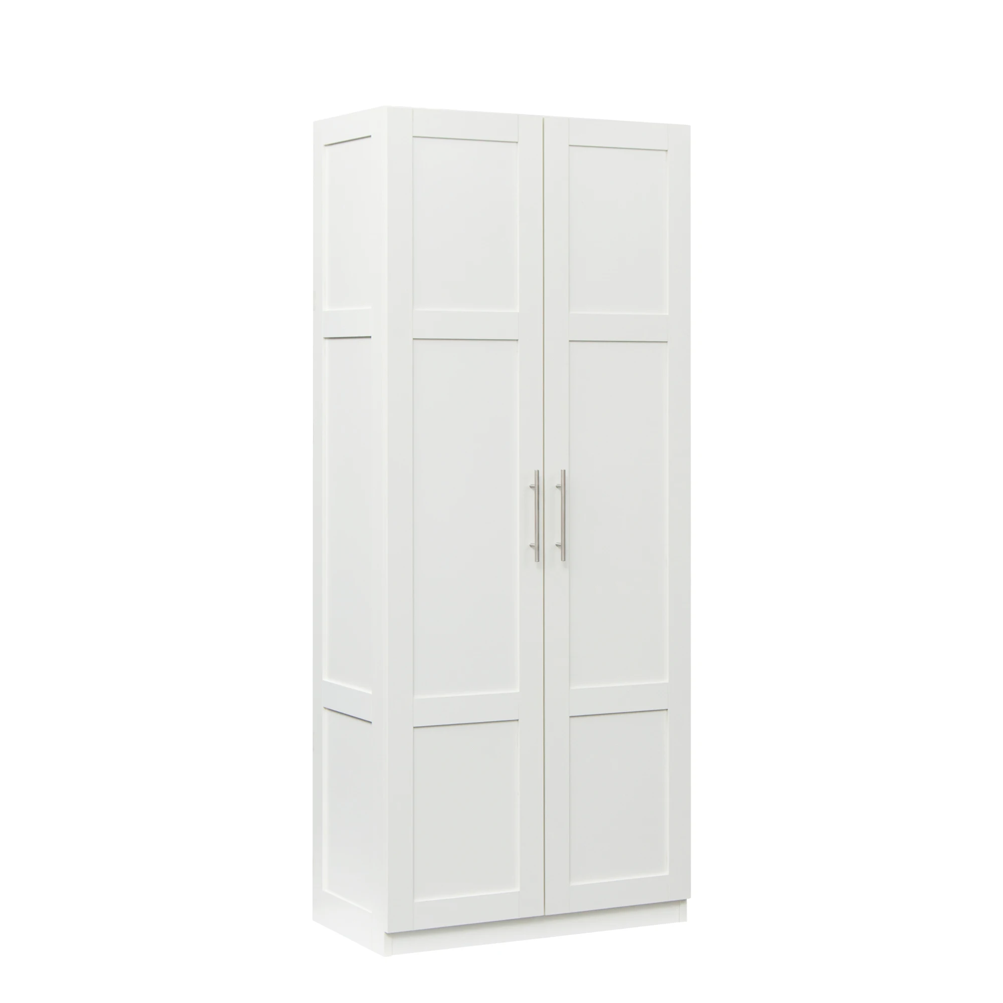 

Cabinet High Wardrobe Kitchen Cabinet with 2 Doors and 3 Partitions to Separate 4 Storage