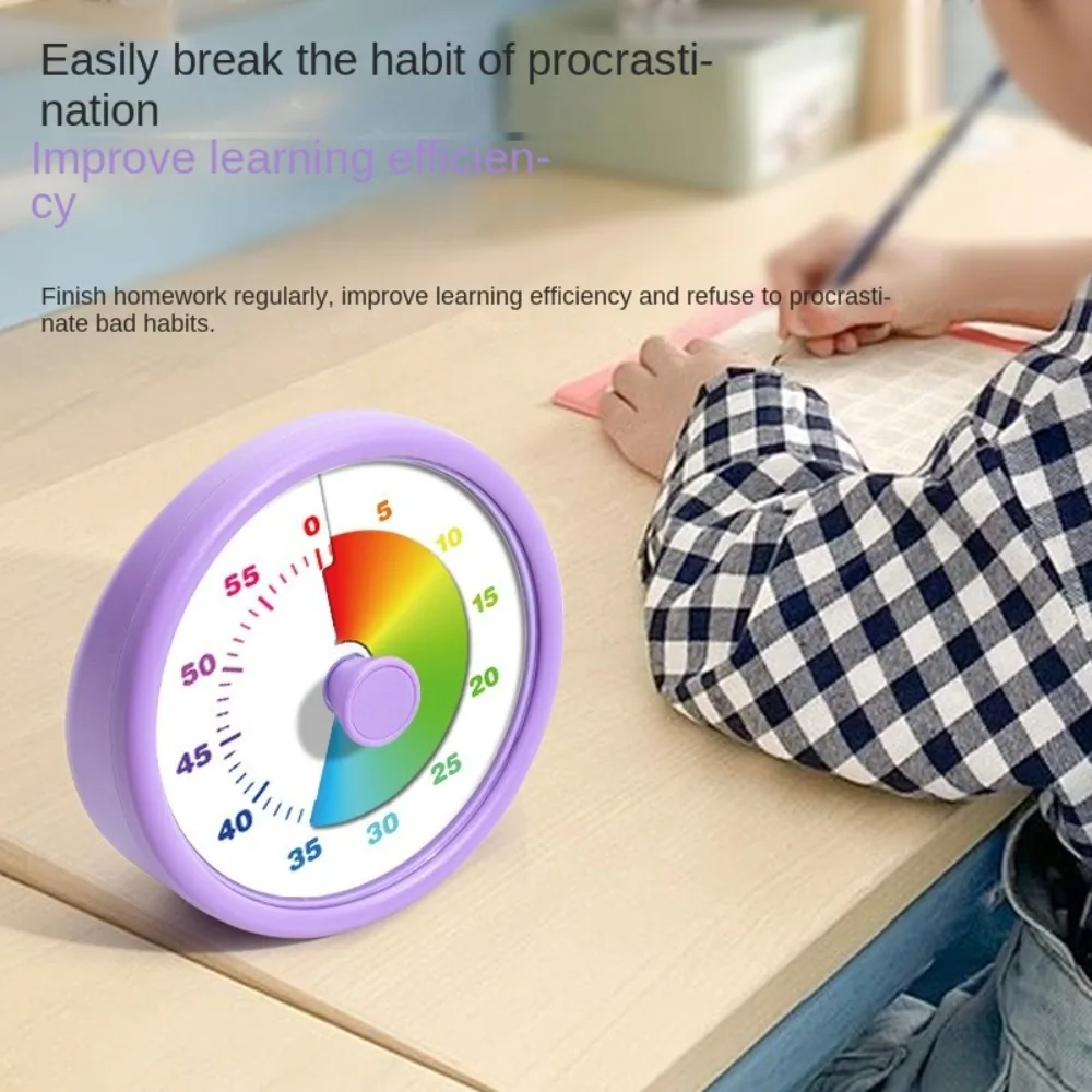 

Self-discipline Kitchen Timer Circular Visualization Round Visual Timer 60 Minutes Time Manager Countdown Alarm Clock Household
