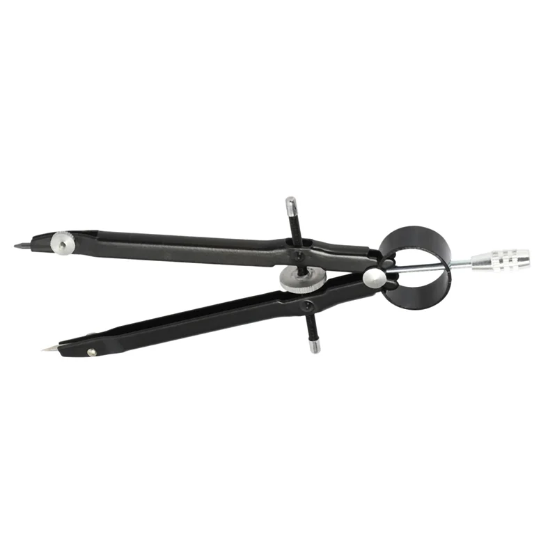 5X Professional Compass, Compass Geometry Set With Lock, Math And Precision Compass, Metal And Durable (Black)