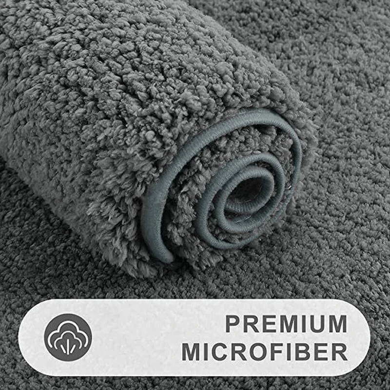 Bathroom Rug Non Slip Bath Mat For Bathroom, Water Absorbent Soft Microfiber Shaggy Bathroom Mat Machine Washable Bath Rug