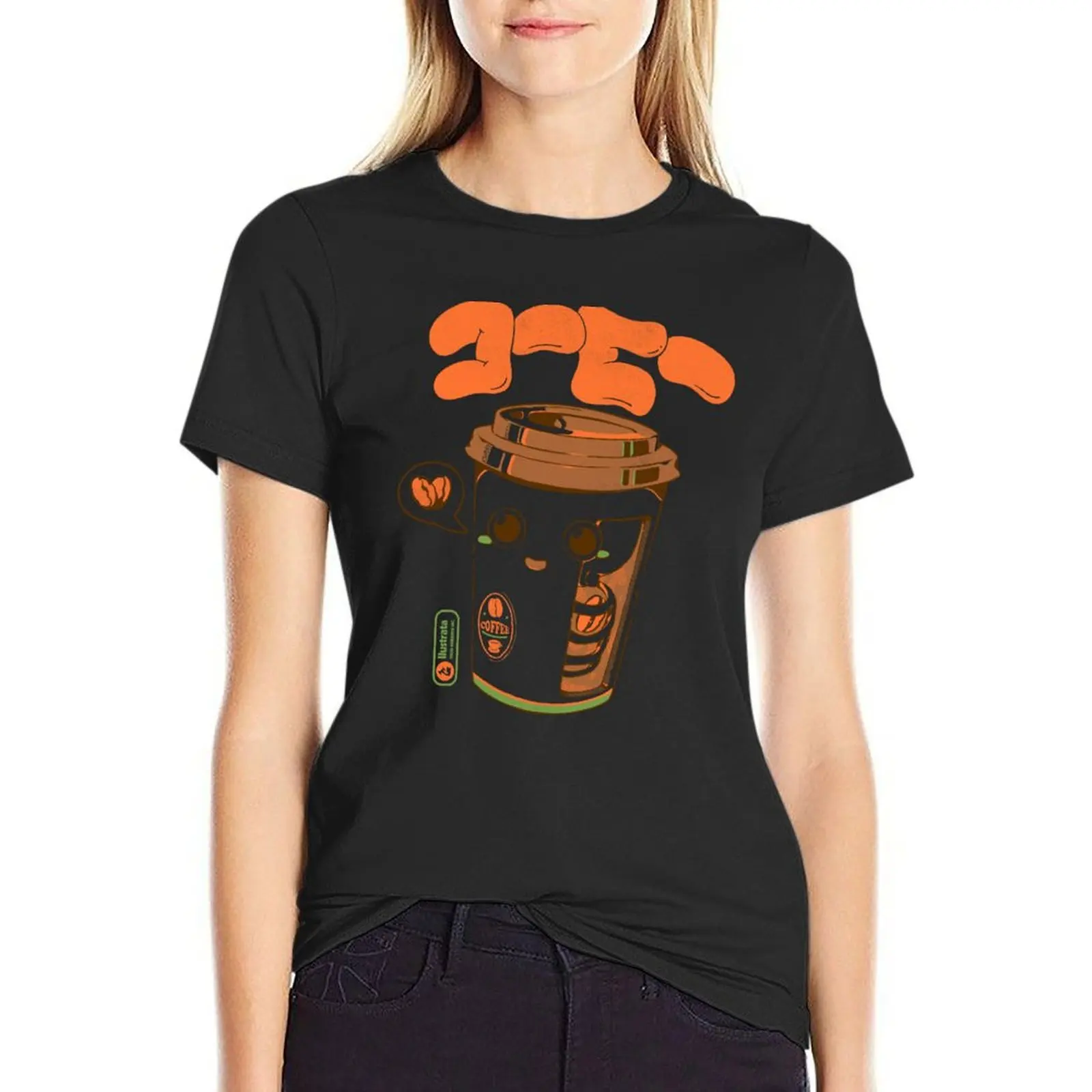 

Cute Coffee x-Ray T-Shirt Blouse graphics tops for Women