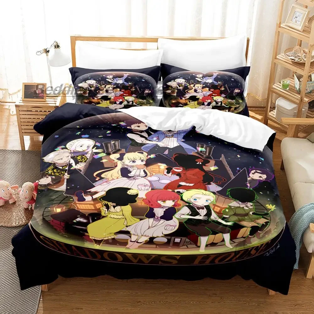 Fashion Anime SHADOWS HOUSE Bedding Set Single Twin Full Queen King Size Bed Set Adult Kid Bedroom Duvet cover Set Home Textiles