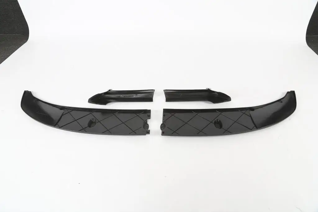 ABS Gloss Black Padrão de fibra de carbono Lábio frontal de dois estágios para BMW Série 5 F10 M5 2013-2016 Estilo MP