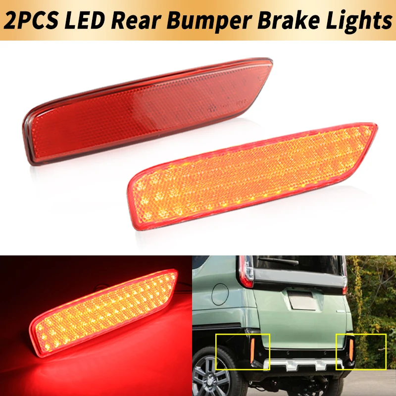 

2 шт. светодиодные задние стоп-сигналы Canbus для Mitsubishi Delicra Mini с красными линзами, красные задние габаритные огни, предупреждающие стробоскопы, автомобильные аксессуары