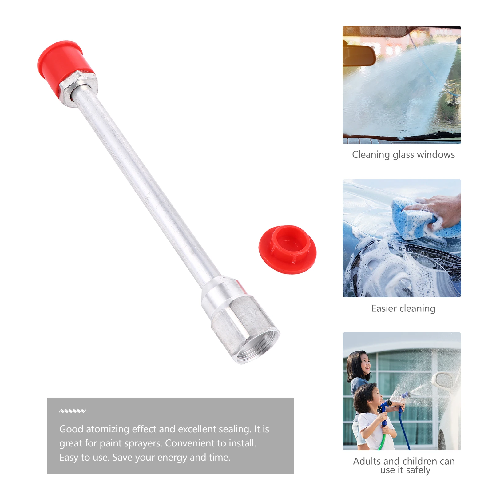 

Sprayer Accessories Extension Rod for Paint Scalable Atomizing Effect Pole Stainless Steel Airless Spraying Tip Durable Long