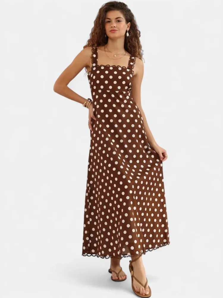 여름 비치웨어 여성 수영복 스파게티 스트랩 민소매 로브 수영복 2026 신상 프린트 비치 휴가 맥시 드레스 커버업