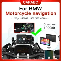 Pantalla de 6 Pulgadas para Motocicleta BMW R1200GS R1250GS R1300GS ADV R1000 XR F850 S1000xr, Carplay Inalámbrico, Android Auto, Navegación GPS
