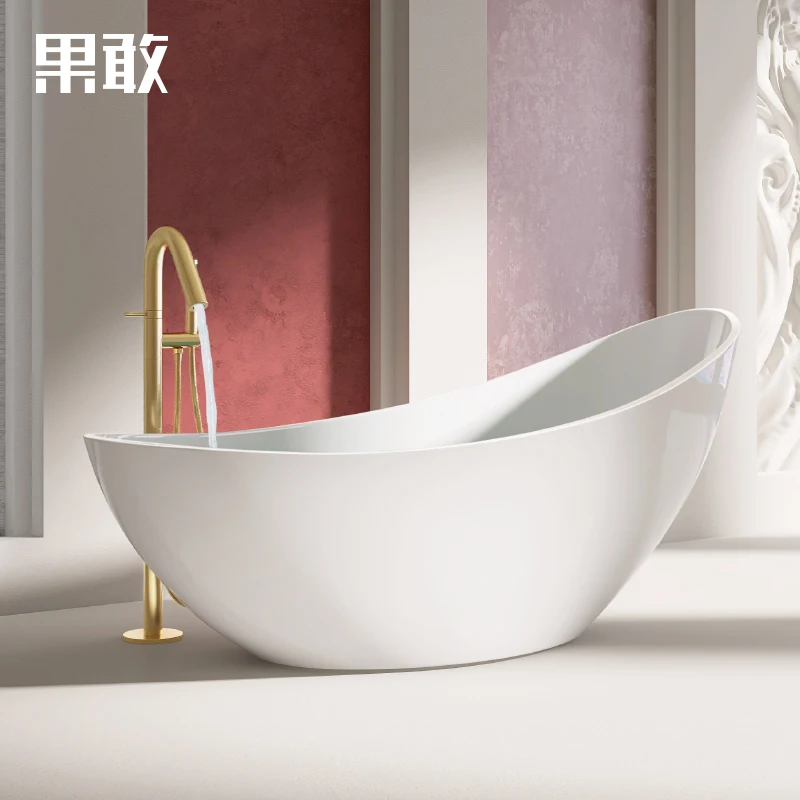 

Nordic simple independent home designer hotel personalized creative thermal insulation bathtub 1.83m 073