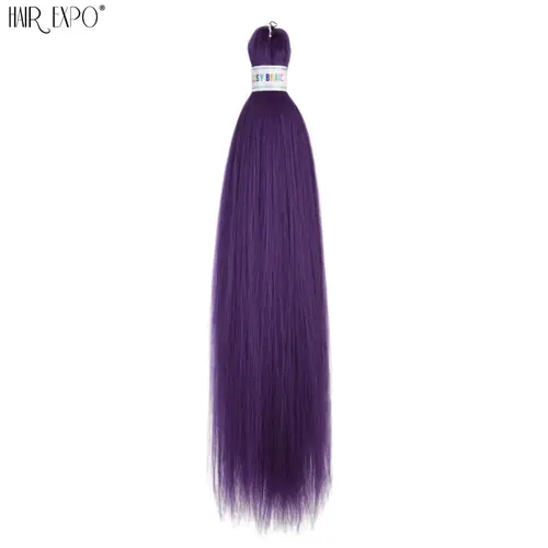26Inch Easy Braids Hair Synthetic Colourful Pre Stretched Braiding Hair Extensions Jumbo Braids Ombre Yaki Long Straight Hair - Image 16