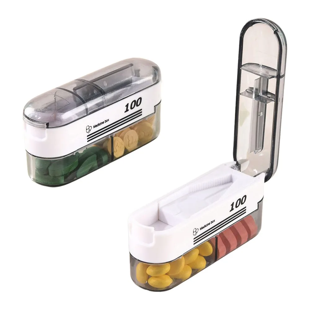 

Gifts Portable 7-day Pill Box Adjustable Precise Pill Splitting Divided Pill Box Moisture-proof Storage Case