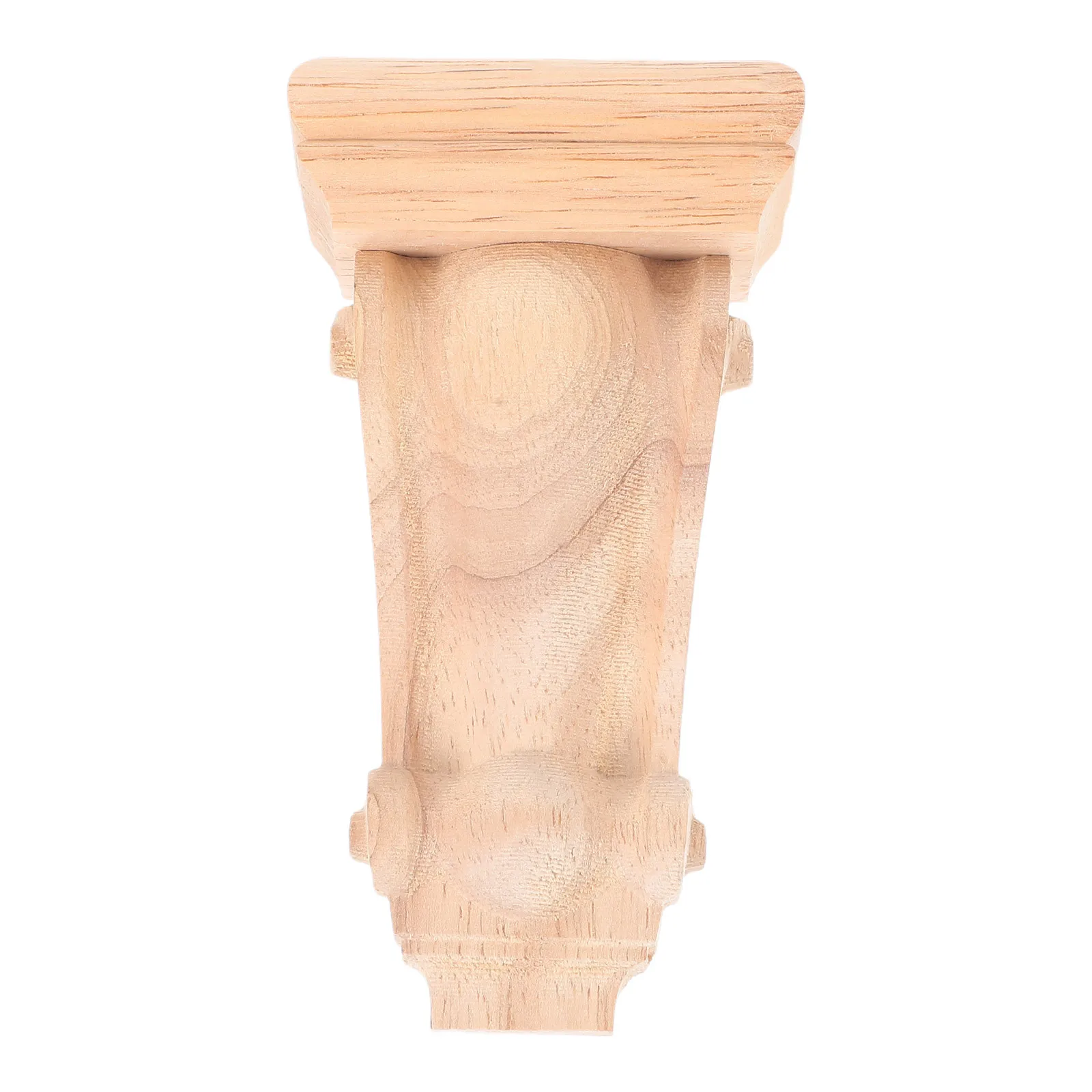 

1pcs Wood Carved Corbels Solid Wood Roman Column Design European Style Decorative Wooden Appliques For Furniture Wall Shelf