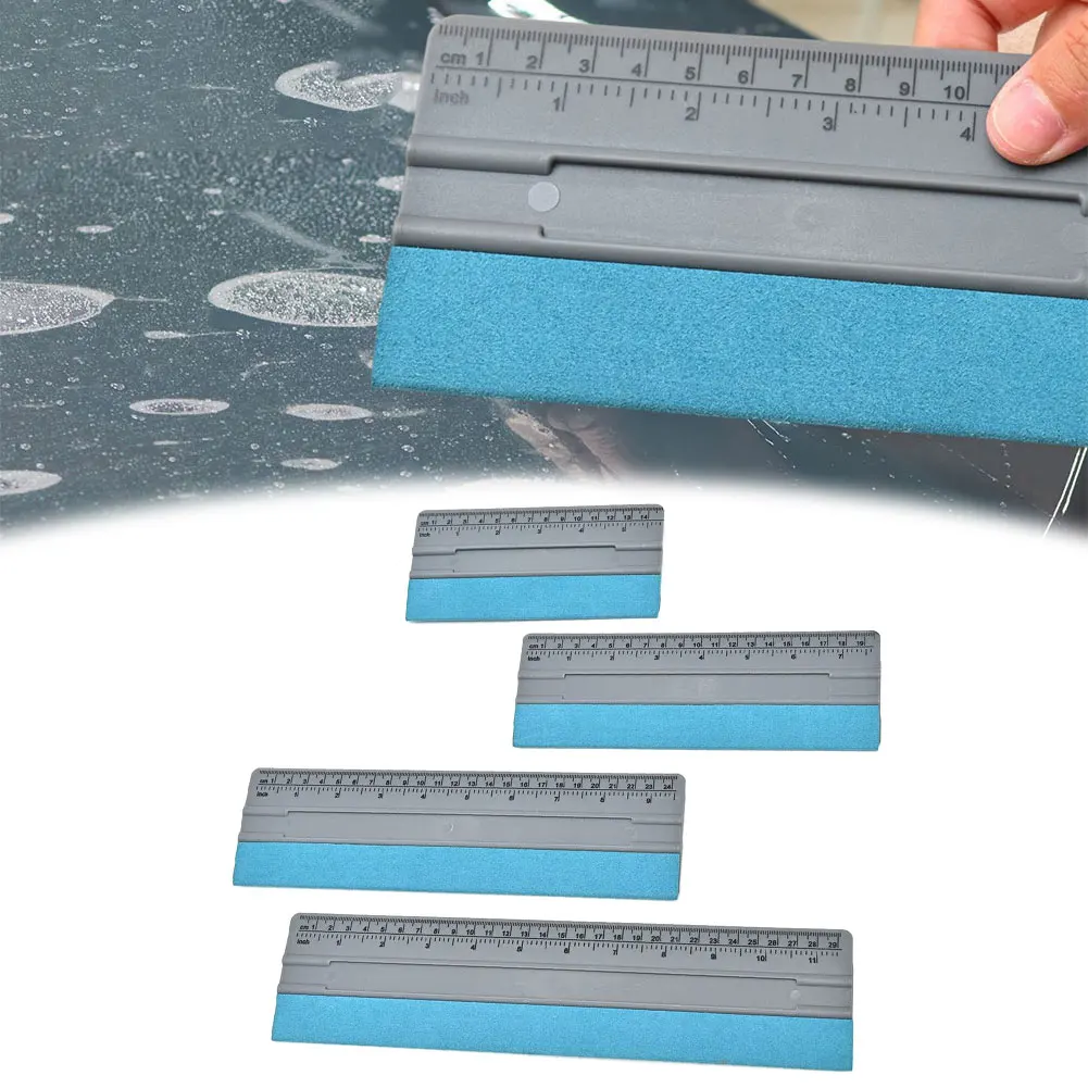 

4Pcs 6/8/10/12inch Car Window Decal Squeegee Tool With Ruler Tint Installation Tool Cleaning Tool For Car Wrap & Window Film