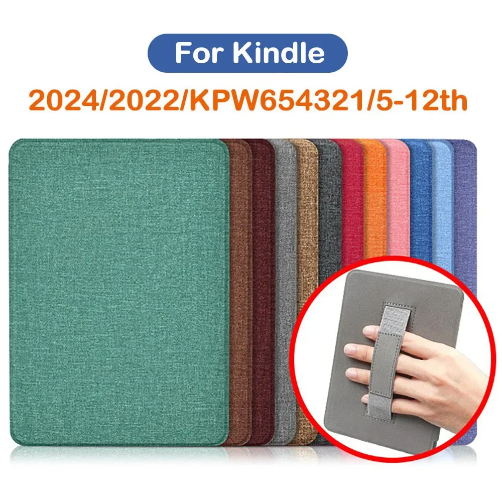 

Чехол с ручкой для Kindle Paperwhite 2024 2022 2021 Colorsoft 7 6,8 6 дюймов 8, 10, 11, 12-го поколения, защитный чехол