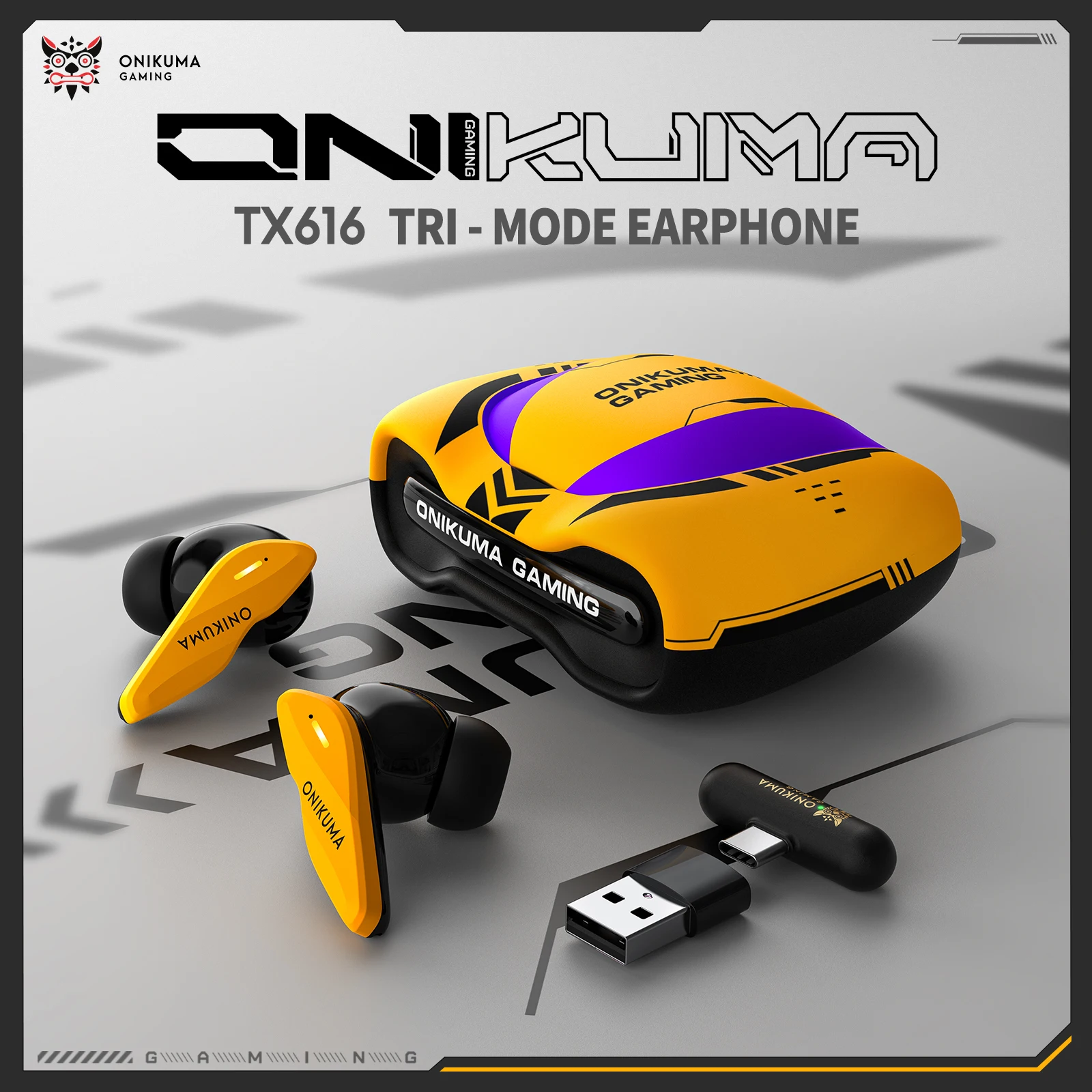 

2026 New ONIKUMA TX616 TWS Earbuds | Mecha Design, 7-Hour Extended Battery, Bluetooth 5.4 Enabled