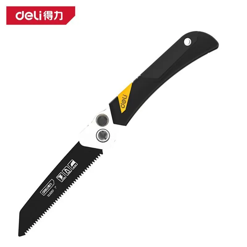 Deli Folding Saw Compact Portable Woodworking Tool with Quick Folding Design for Home Woodworking and Tree Trimming