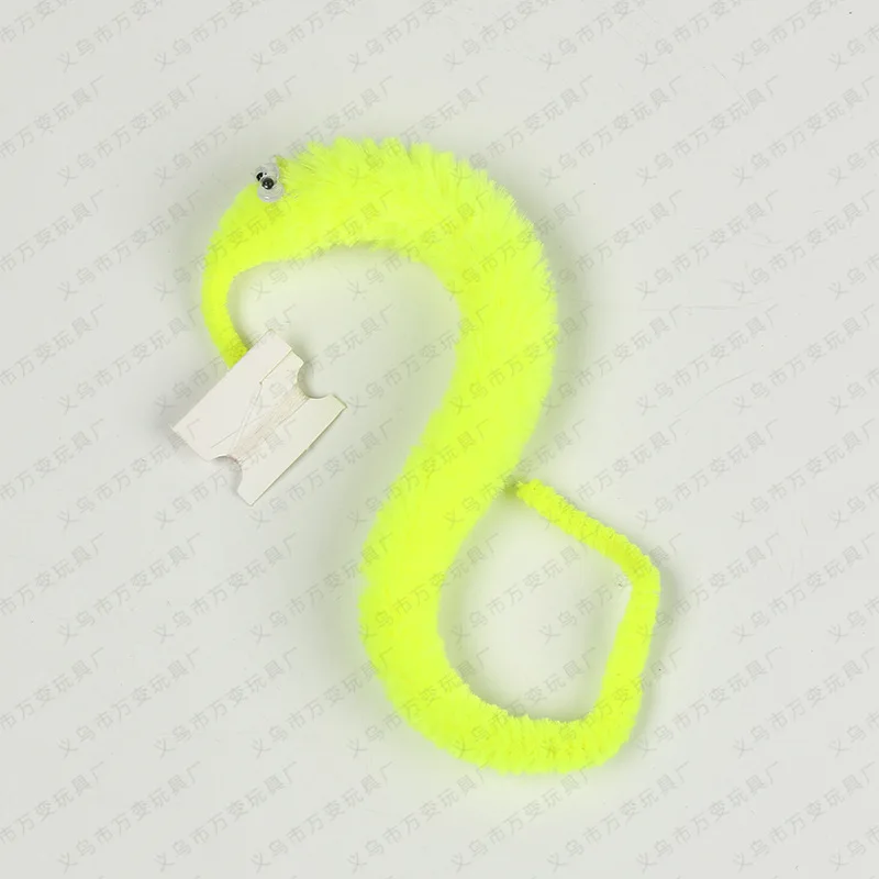 6/12pcs Magic Caterpillar Novelty Toy Magic Plush Fake Bug Seahorse Tricky Toy Halloween Party with Invisible Rope Spell Tool