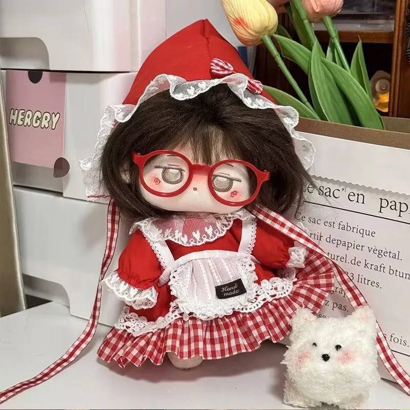 10 سنتيمتر-20 سنتيمتر ملابس الفتيات دمية القطن ، فستان الدمية القطيفة الأصلية ، مجموعة استبدال خلع الملابس فستان كعكة الأميرة #3