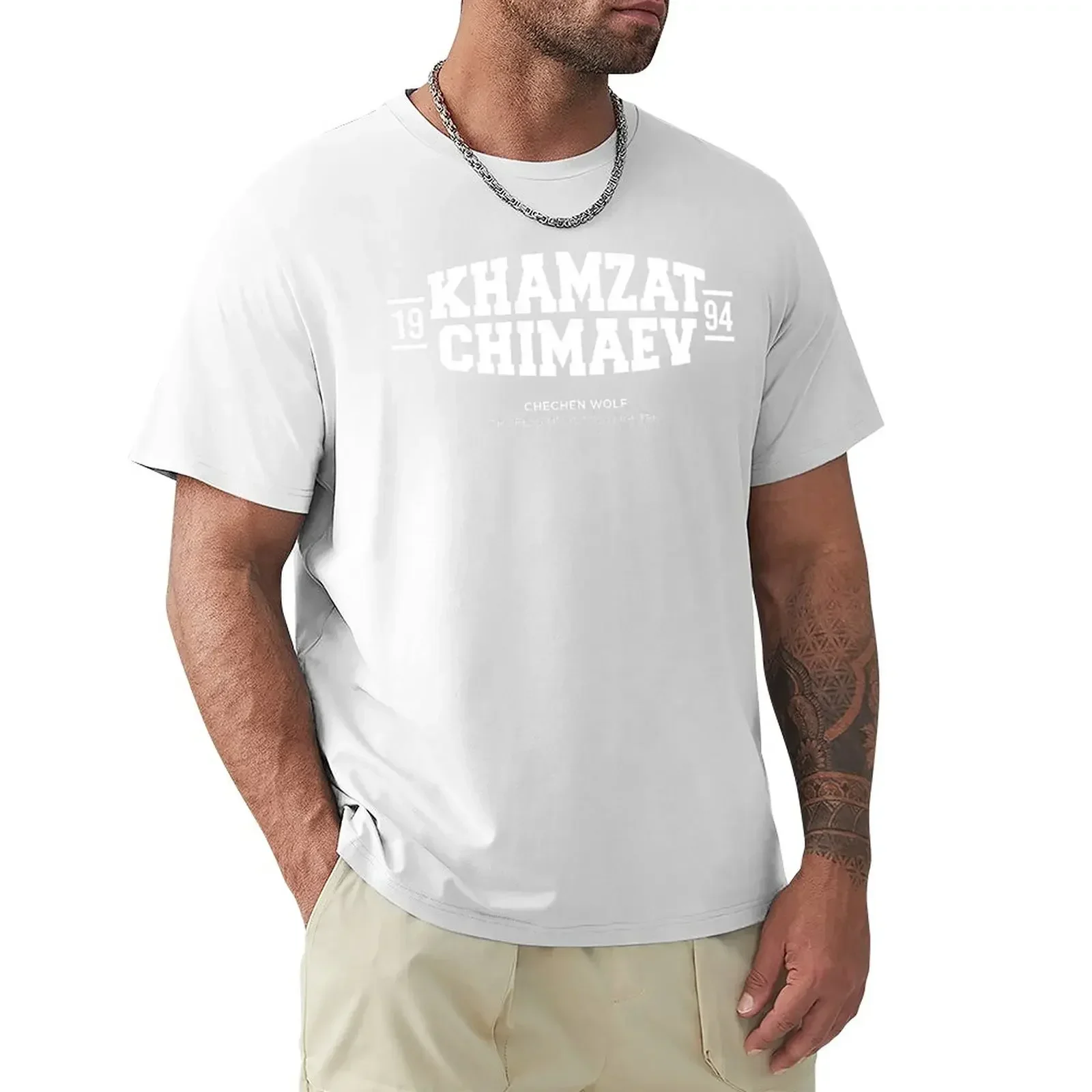 Novelty Khamzat And Chimaev T-shirts High Quality Leisure Eur Size heavyweight fashion Round Neck manga vintage anime clothes