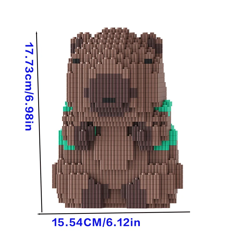 15026 Pieces Capybara Backpack Building Blocks 3D Stacking Model Ornament - Suitable for All Holiday Gifts