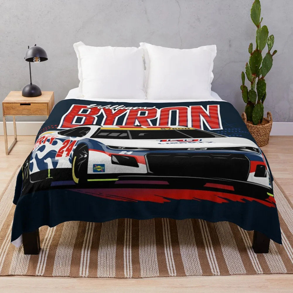 

William Byron 2022 Nascar Playoffs Throw Blanket Soft Big Decorative Beds Blankets