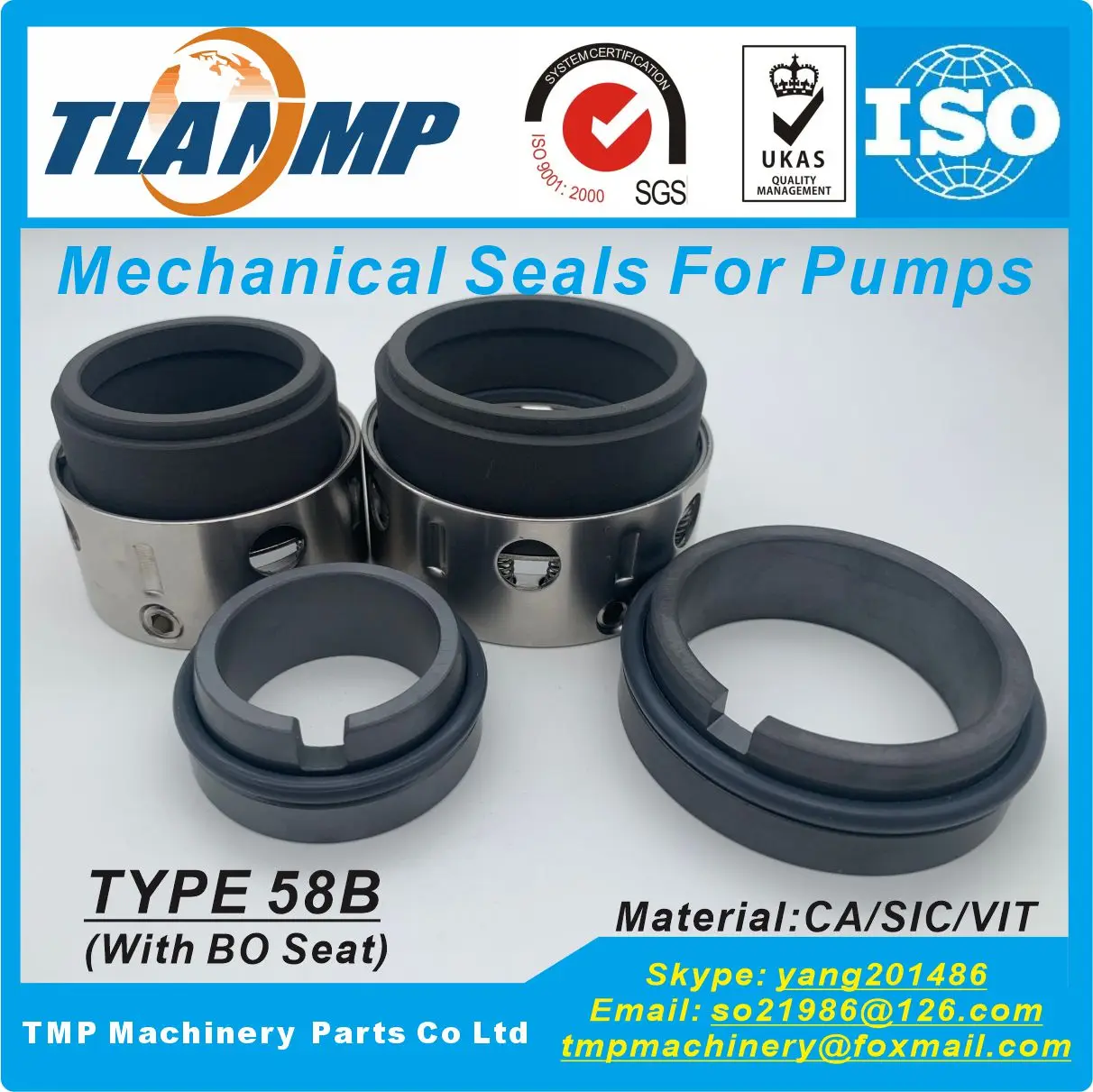 

58B-35 , 0350/58B, T58B-35 TLANMP Mechanical Seals|Balance Type 58B Seal With BO Sationary Seats