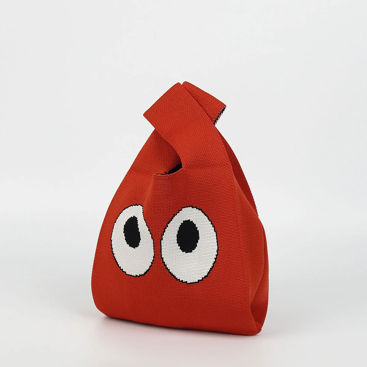 

Cute and Funny Big-Eyed Cartoon Pattern Knitted Vest Bag, Portable and Breathable Handbag, Lightweight, Foldableable, Large Capacity, Portable Umbrella for Mobile Phone, Cosmetics and Books, Open Casual Ladies Suitable for All Seasons