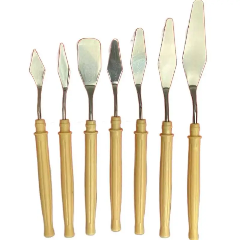 1-3sets Single Art Scraper Oil Painting Knife Plastic , Gouache, Acrylic Scraper Palette Knife Set Pick Knife Spatula Knife