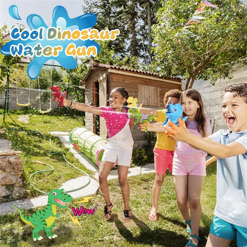 ABWE-Pequeñas pistolas de agua de dinosaurio, juegos de lucha contra el agua para niños y niñas, niños pequeños en piscina y césped