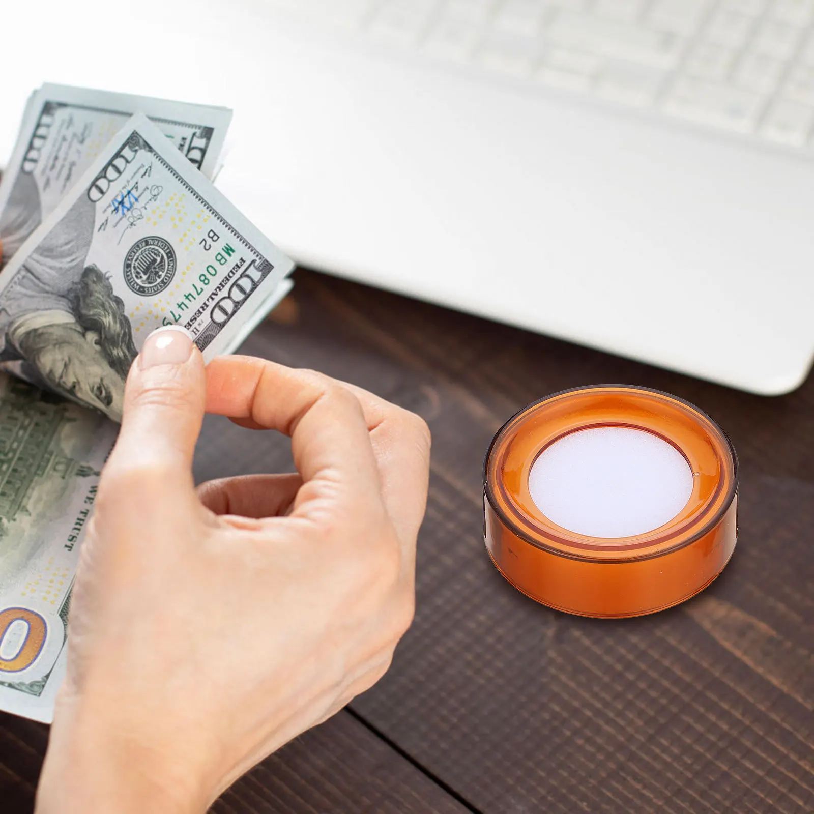 8Pcs Fingertip Moistener Sponge for Counting Machine Wet Finger Sponge Reusable Hand Moistener Counting Tool Cash Paper