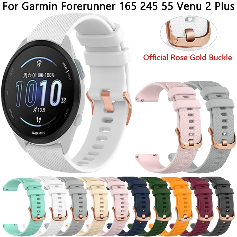 สายดนตรีสำหรับ Garmin Forerunner 165 245 645สายสมาร์ทวอท์ช20มม. สำหรับ vivoactive 5 3 venu SQ 2 venu 2 plus สายเปลี่ยนได้