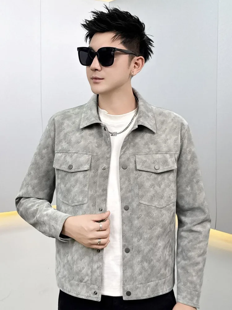 

Trendy Fce Lined Thiened Biker Sle Slim Fit Winter Jaet Men's Motorcycle Casual Long Sve Leather Coat