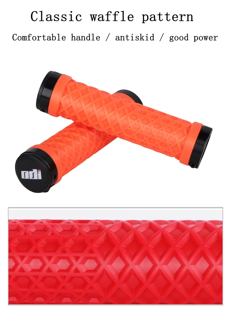 ODI Van Lock-On Bike Grips Dual Lock Ring System mit Silikon für ultimative Anti-Rutsch- und Stoßdämpfung auf MTB/BMX/Faltrad – Detail 3