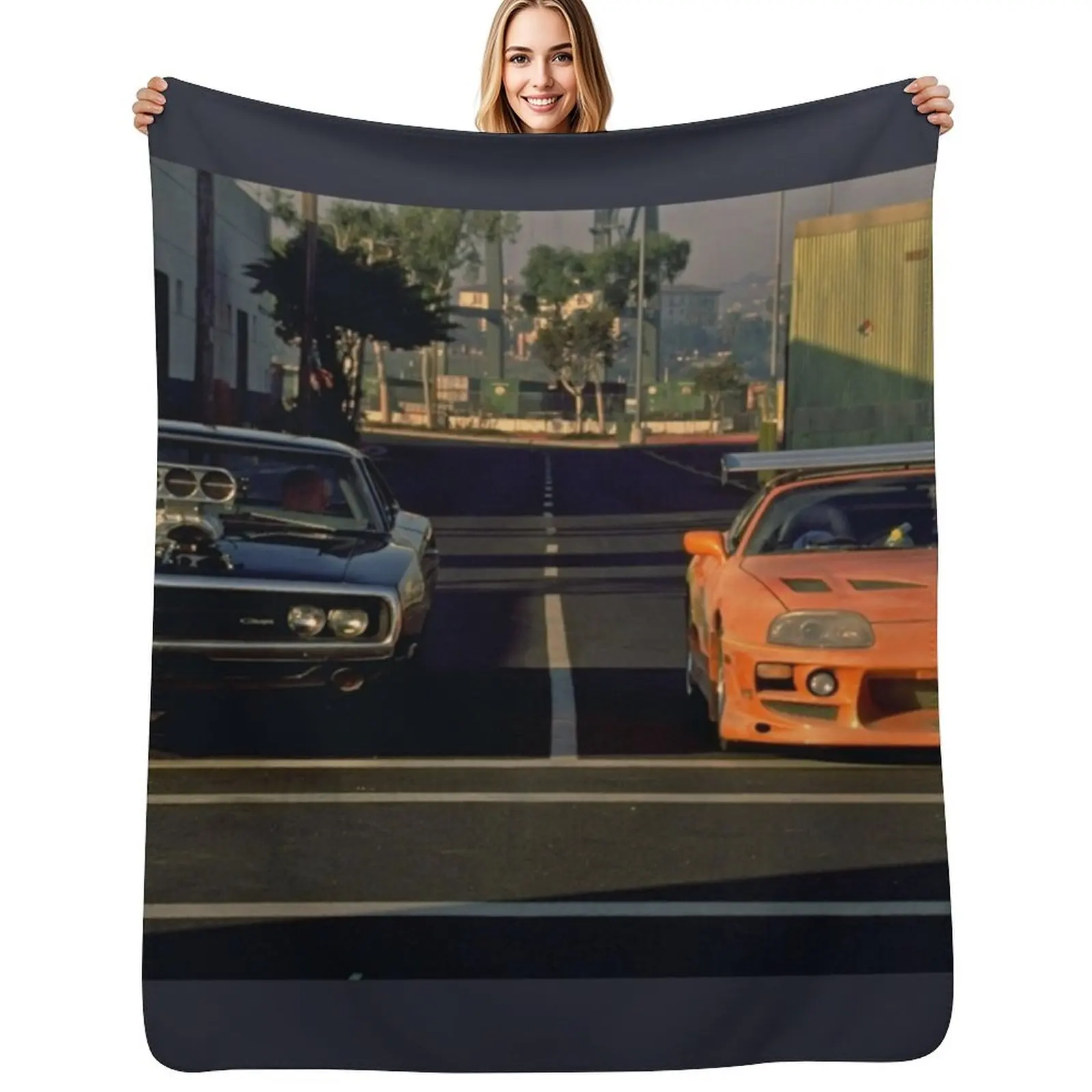 

Fast & Furious JDM Aethsetic Throw Blanket Compact Warm Blanket for Car Road Trip