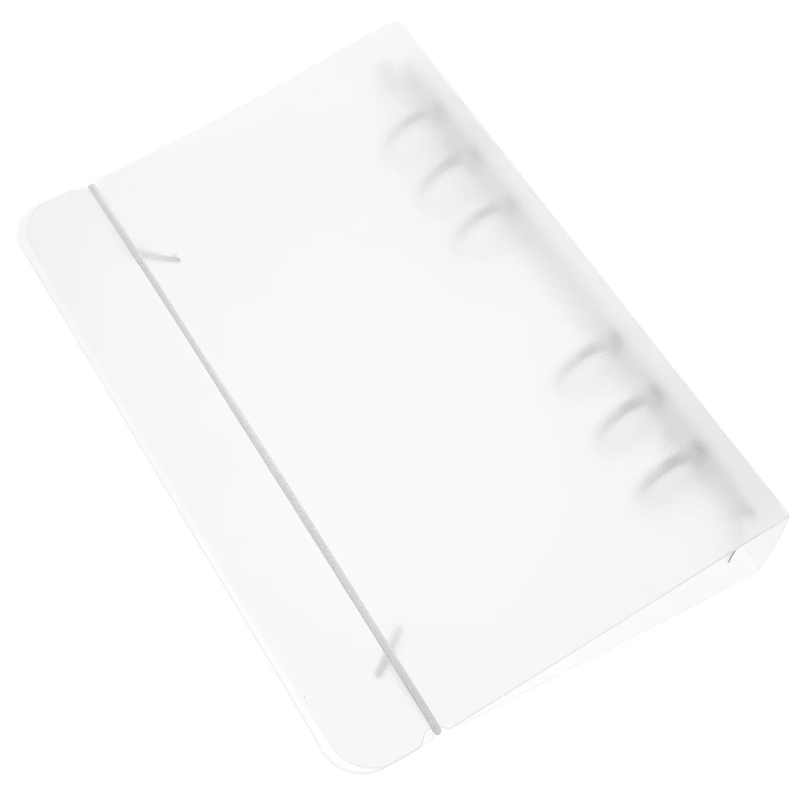 Pasta de arquivo transparente de plástico a6, organizador de anéis redondos para escritório, escola, folhas soltas, suporte de documentos, protetor de notebook